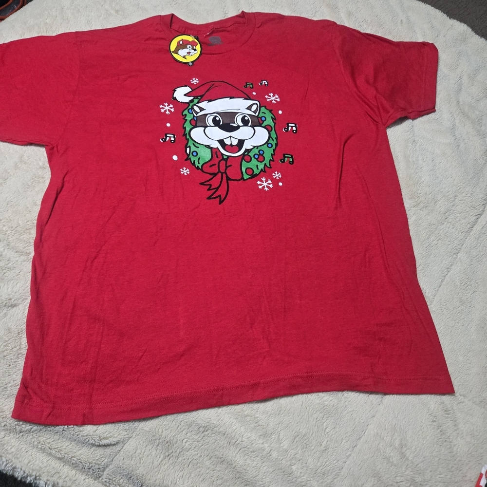 Buc-ee’s Christmas Bucee Beaver Tshirt, XL  NEW